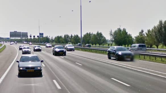 in de file in de spits